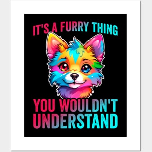 Furry Fandom Quote Cute Fursona Anthro Art Posters and Art